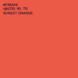 #EB5A46 - Sunset Orange Color Image